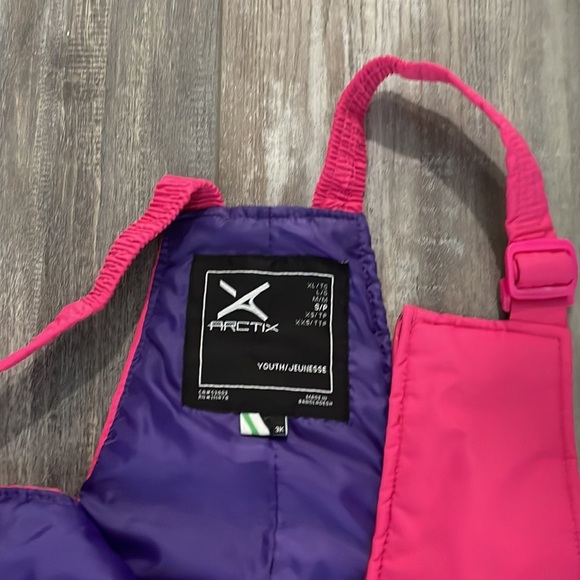 Arctix Girls Snow Ski Bib Overralls pink - Picture 3 of 9